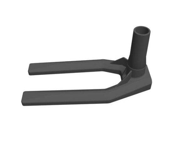 Plastic base for mobile flagpoles